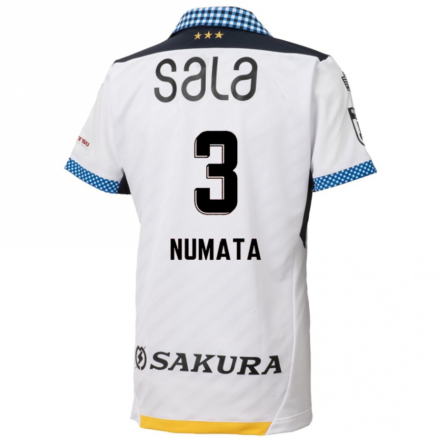 Kids Football Taiki Numata #3 White Black Away Jersey 2024/25 T-Shirt Australia