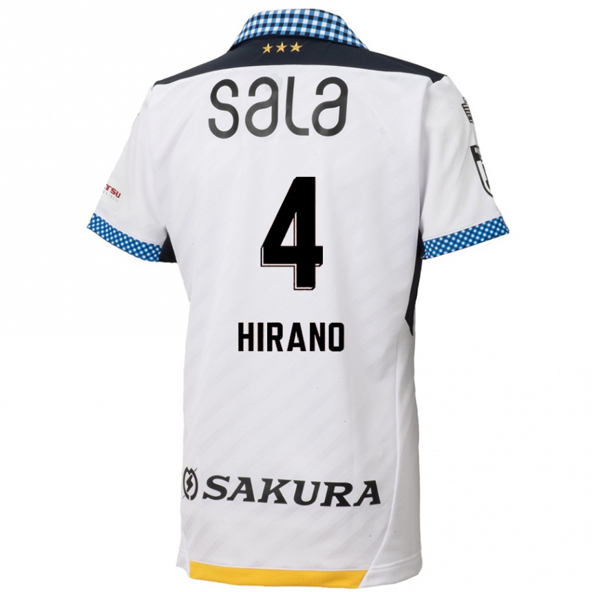 Kids Football Rion Hirano #4 White Black Away Jersey 2024/25 T-Shirt Australia