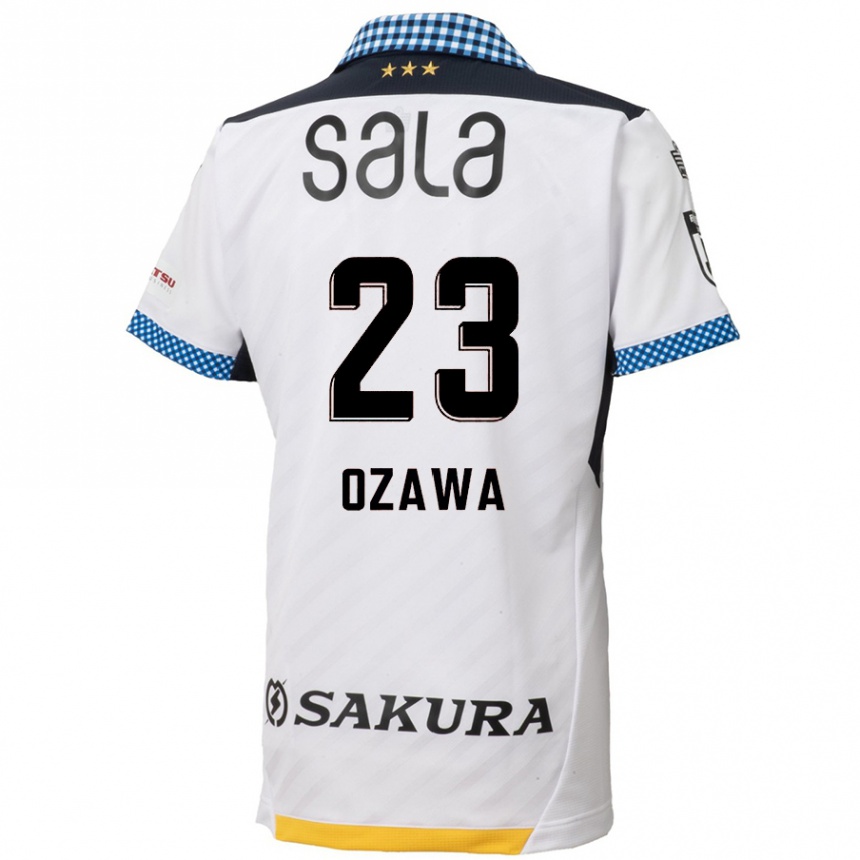 Kids Football Yugo Ozawa #23 White Black Away Jersey 2024/25 T-Shirt Australia