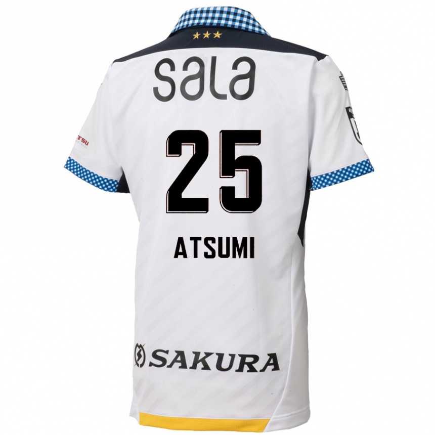 Kids Football Keita Atsumi #25 White Black Away Jersey 2024/25 T-Shirt Australia