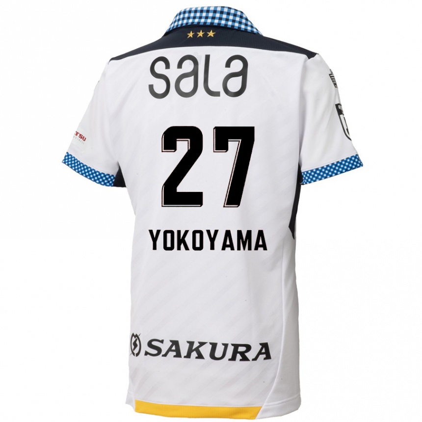 Kids Football Kota Yokoyama #27 White Black Away Jersey 2024/25 T-Shirt Australia