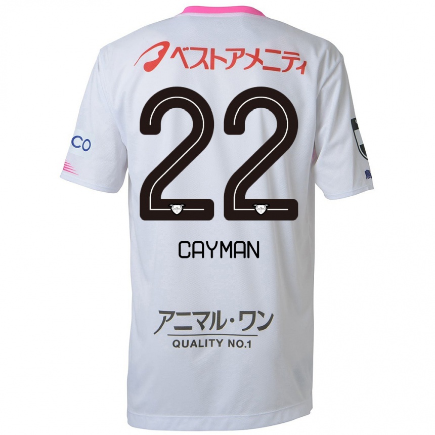 Kids Football Cayman Togashi #22 White Blue Pink Away Jersey 2024/25 T-Shirt Australia