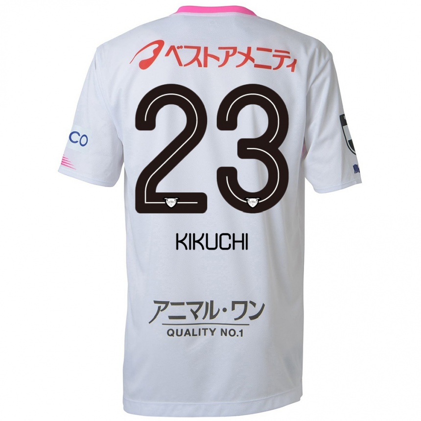 Kids Football Taichi Kikuchi #23 White Blue Pink Away Jersey 2024/25 T-Shirt Australia