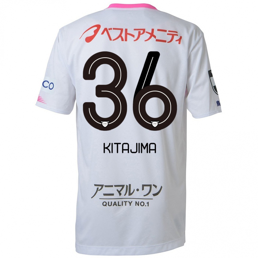 Kids Football Fumiya Kitajima #36 White Blue Pink Away Jersey 2024/25 T-Shirt Australia