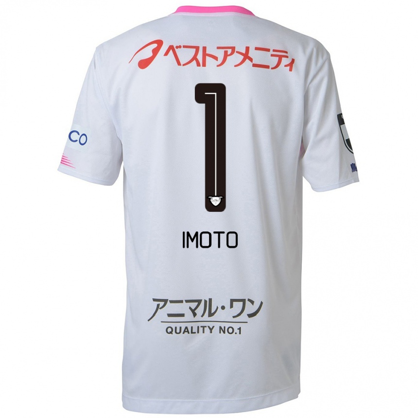 Kids Football Kota Imoto #1 White Blue Pink Away Jersey 2024/25 T-Shirt Australia