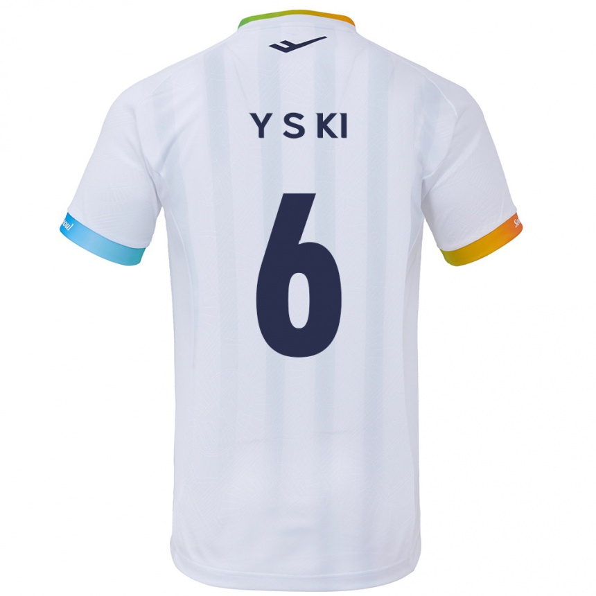 Kids Football Sung-Yueng Ki #6 White Blue Away Jersey 2024/25 T-Shirt Australia