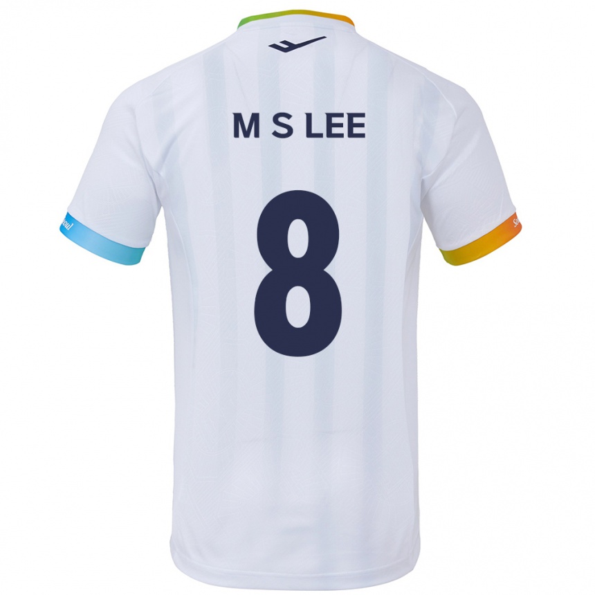 Kids Football Seung-Mo Lee #8 White Blue Away Jersey 2024/25 T-Shirt Australia