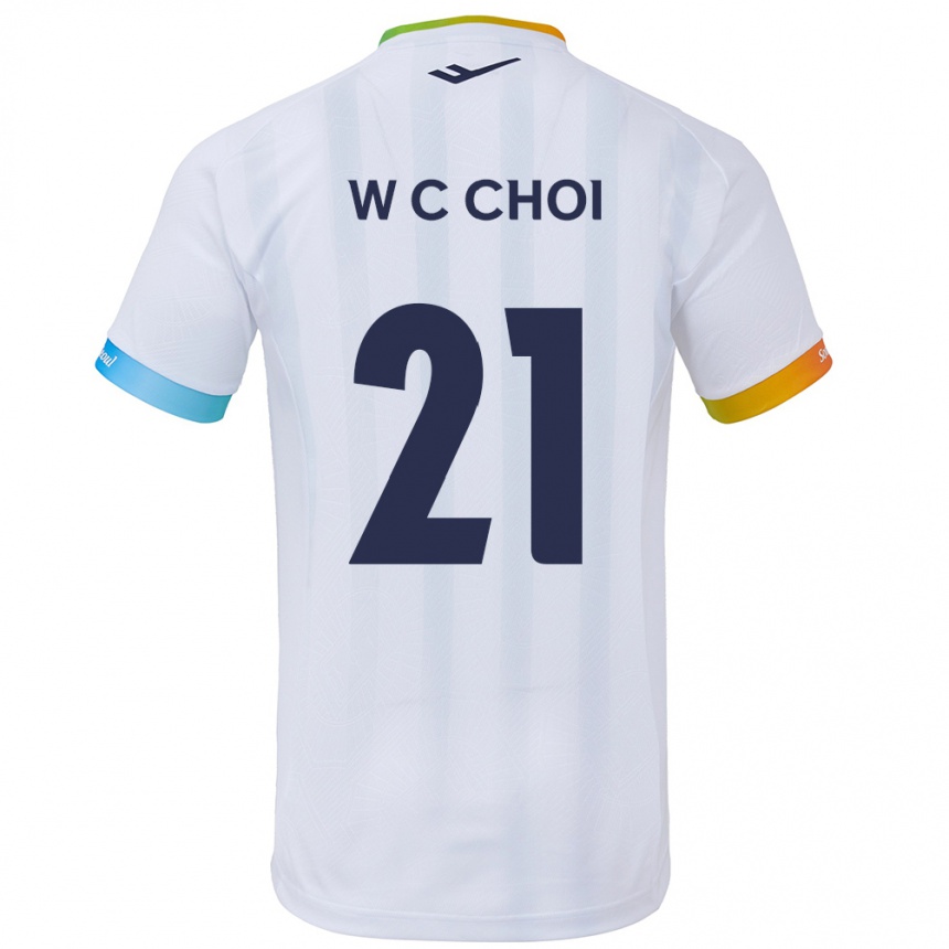 Kids Football Cheol-Won Choi #21 White Blue Away Jersey 2024/25 T-Shirt Australia