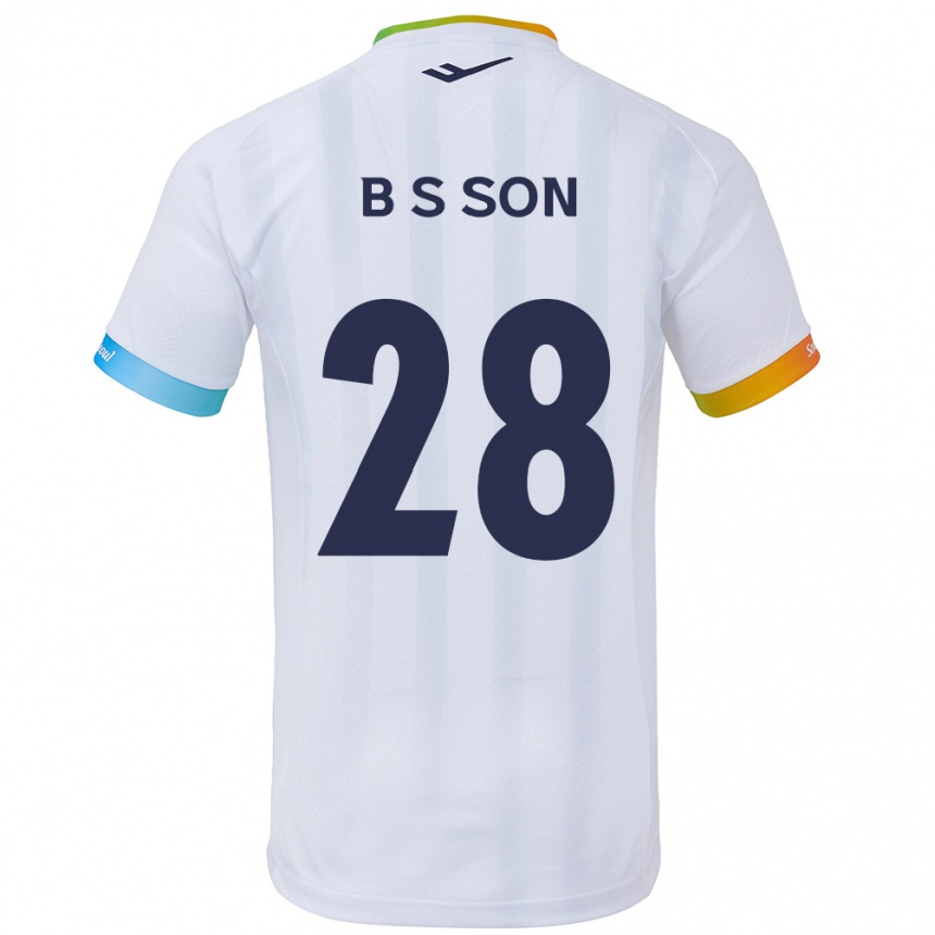 Kids Football Seung-Beom Son #28 White Blue Away Jersey 2024/25 T-Shirt Australia