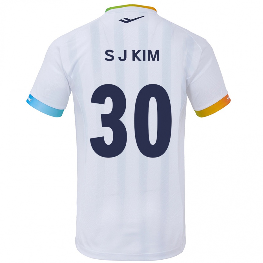 Kids Football Ju-Sung Kim #30 White Blue Away Jersey 2024/25 T-Shirt Australia