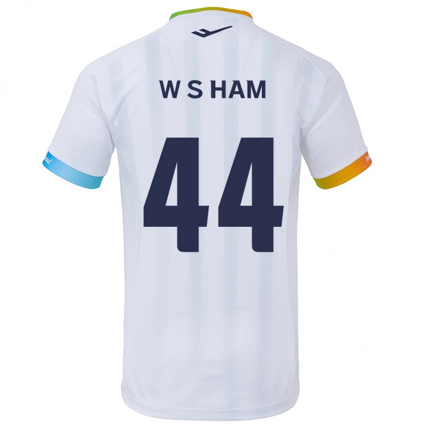 Kids Football Sun-Woo Ham #44 White Blue Away Jersey 2024/25 T-Shirt Australia