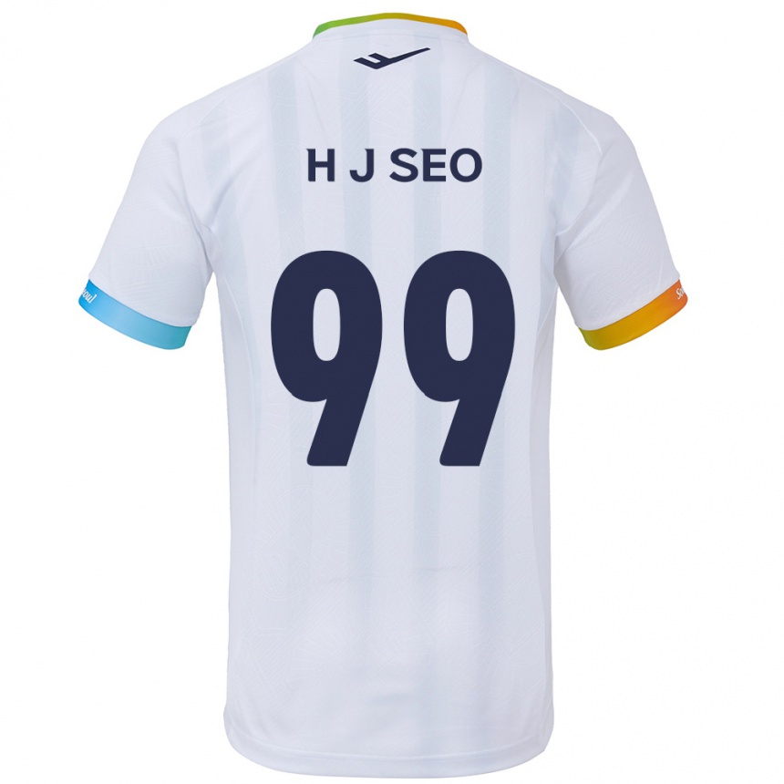 Kids Football Ju-Hwan Seo #99 White Blue Away Jersey 2024/25 T-Shirt Australia