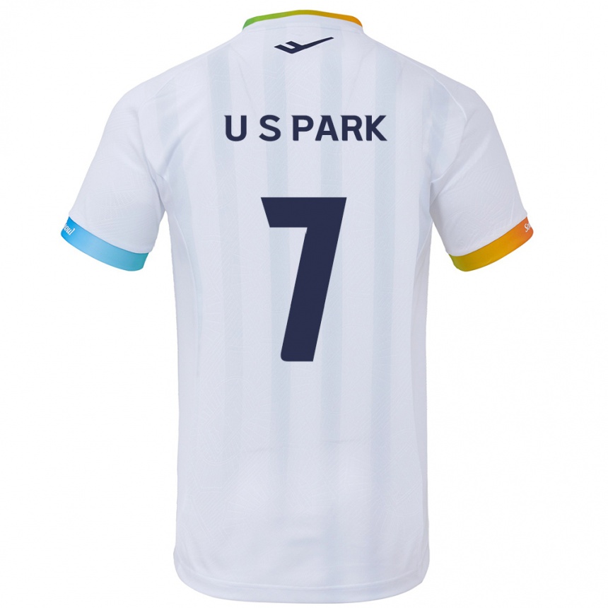 Kids Football Sun-Uk Park #7 White Blue Away Jersey 2024/25 T-Shirt Australia