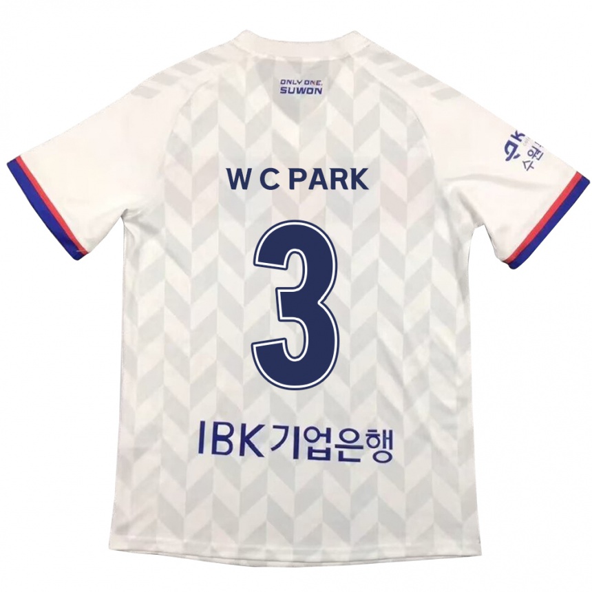 Kids Football Cheol-Woo Park #3 White Blue Away Jersey 2024/25 T-Shirt Australia