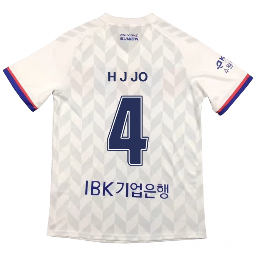 Kids Football Jun-Hyun Jo #4 White Blue Away Jersey 2024/25 T-Shirt Australia