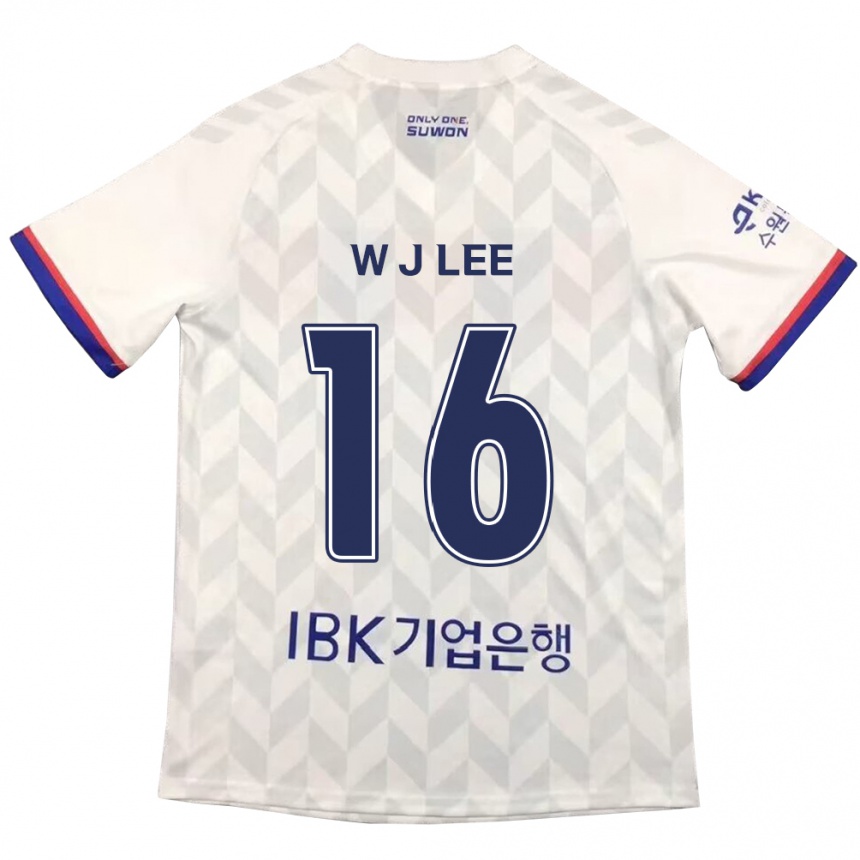 Kids Football Jae-Won Lee #16 White Blue Away Jersey 2024/25 T-Shirt Australia