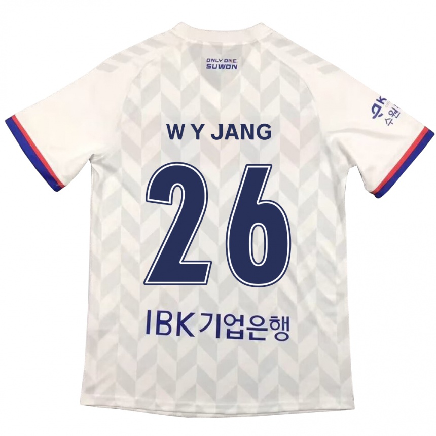 Kids Football Young-Woo Jang #26 White Blue Away Jersey 2024/25 T-Shirt Australia