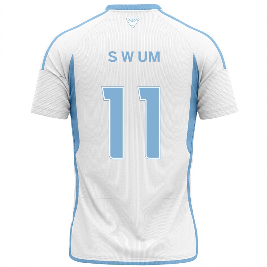 Kids Football Won-Sang Um #11 White Blue Away Jersey 2024/25 T-Shirt Australia