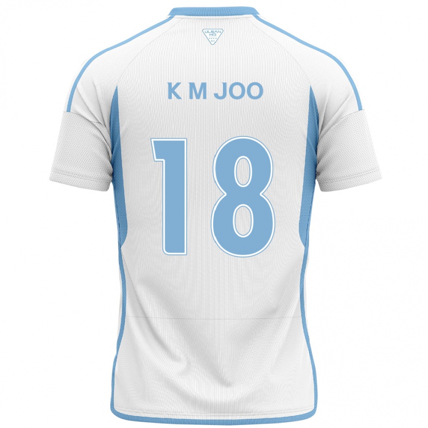 Kids Football Min-Kyu Joo #18 White Blue Away Jersey 2024/25 T-Shirt Australia