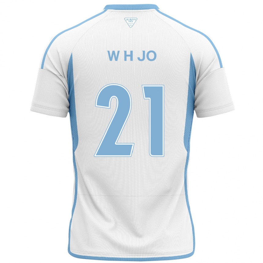 Kids Football Hyeon-Woo Jo #21 White Blue Away Jersey 2024/25 T-Shirt Australia