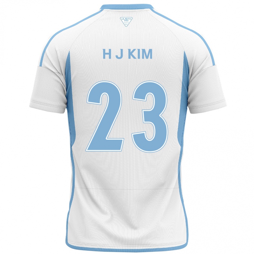 Kids Football Ju-Hwan Kim #23 White Blue Away Jersey 2024/25 T-Shirt Australia