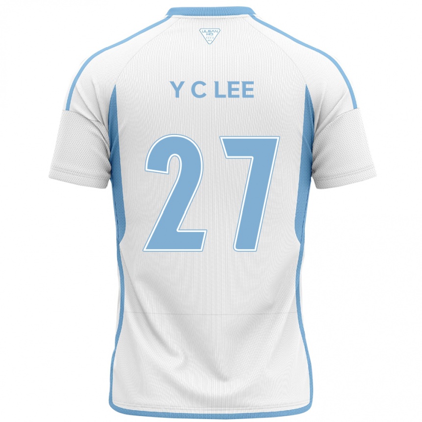 Kids Football Chung-Yong Lee #27 White Blue Away Jersey 2024/25 T-Shirt Australia