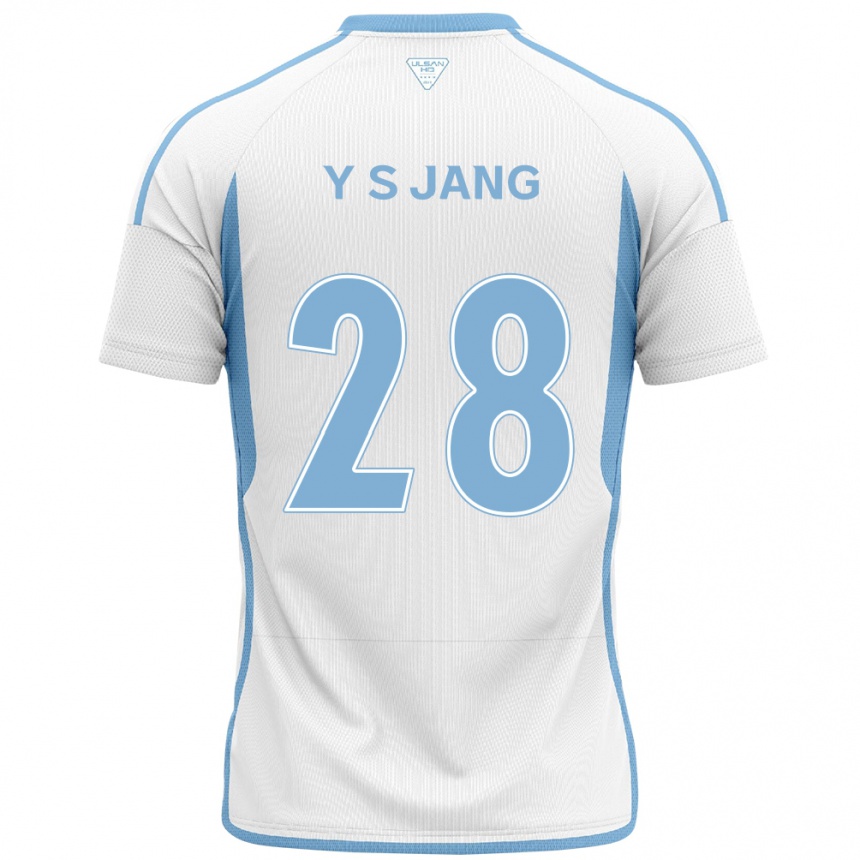 Kids Football See-Young Jang #28 White Blue Away Jersey 2024/25 T-Shirt Australia