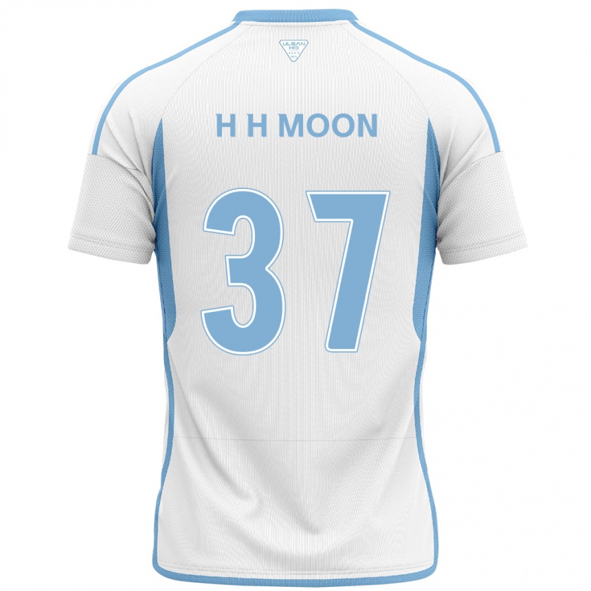 Kids Football Hyeon-Ho Moon #37 White Blue Away Jersey 2024/25 T-Shirt Australia