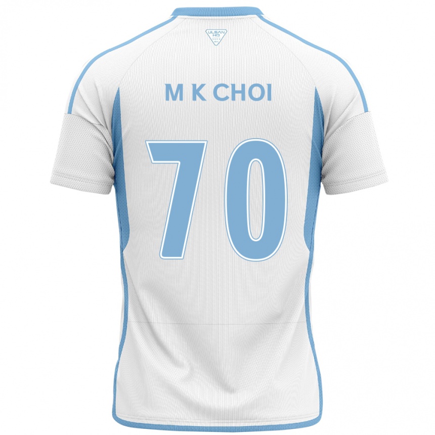 Kids Football Kang-Min Choi #70 White Blue Away Jersey 2024/25 T-Shirt Australia