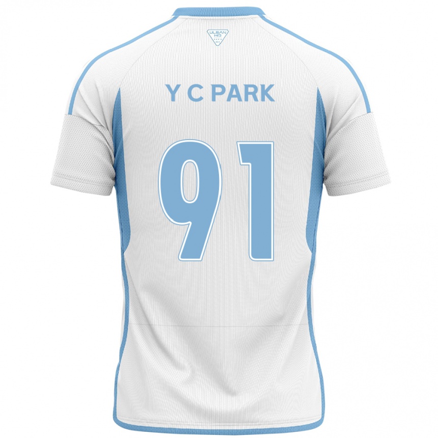 Kids Football Chu-Young Park #91 White Blue Away Jersey 2024/25 T-Shirt Australia