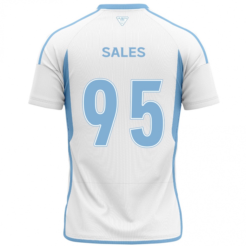 Kids Football Matheus Sales #95 White Blue Away Jersey 2024/25 T-Shirt Australia