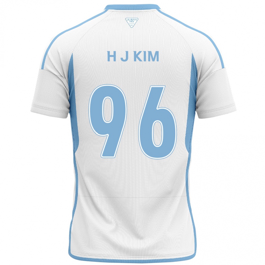 Kids Football Ji-Hyun Kim #96 White Blue Away Jersey 2024/25 T-Shirt Australia