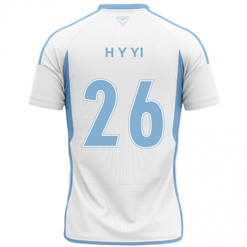 Kids Football Yong-Hyeon Yi #26 White Blue Away Jersey 2024/25 T-Shirt Australia