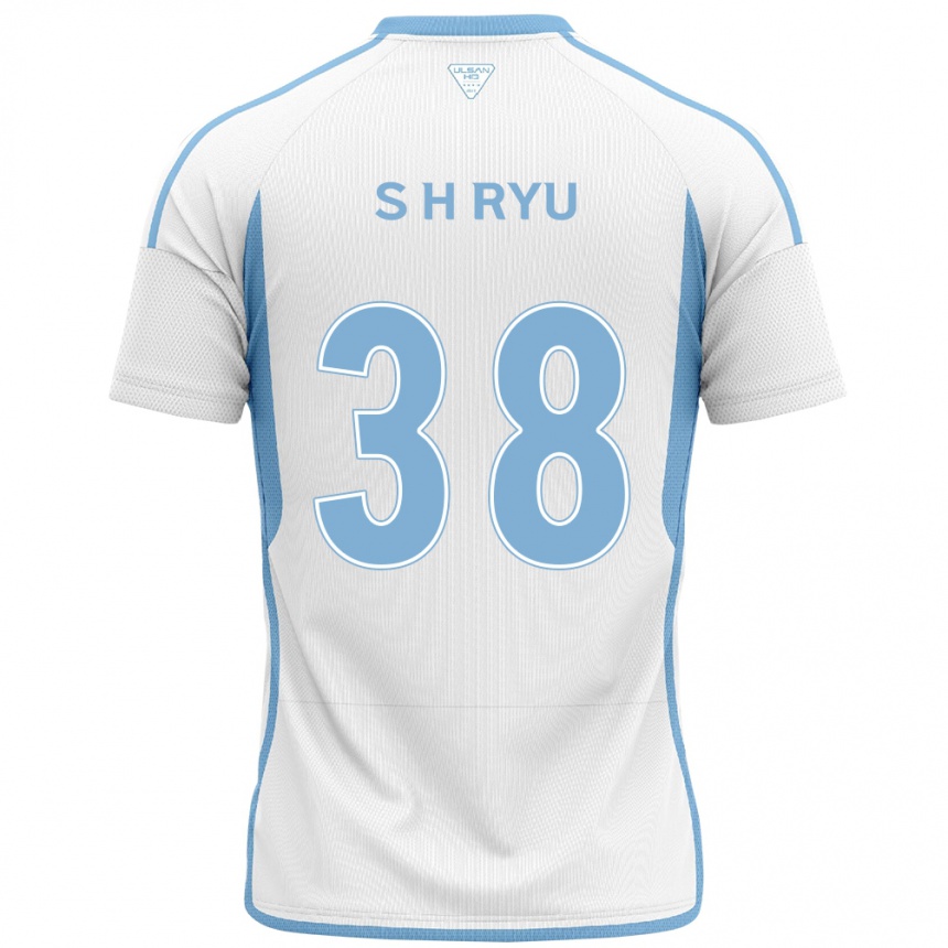 Kids Football Hye-Sung Ryu #38 White Blue Away Jersey 2024/25 T-Shirt Australia