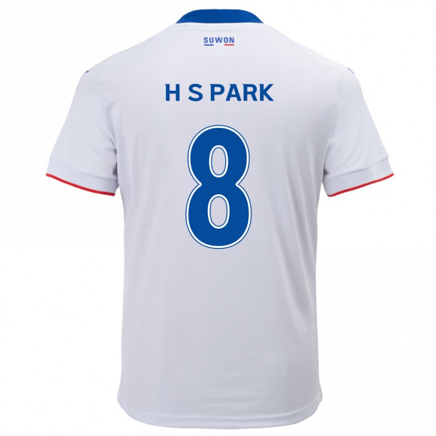 Kids Football Sang-Hyeok Park #8 White Blue Away Jersey 2024/25 T-Shirt Australia