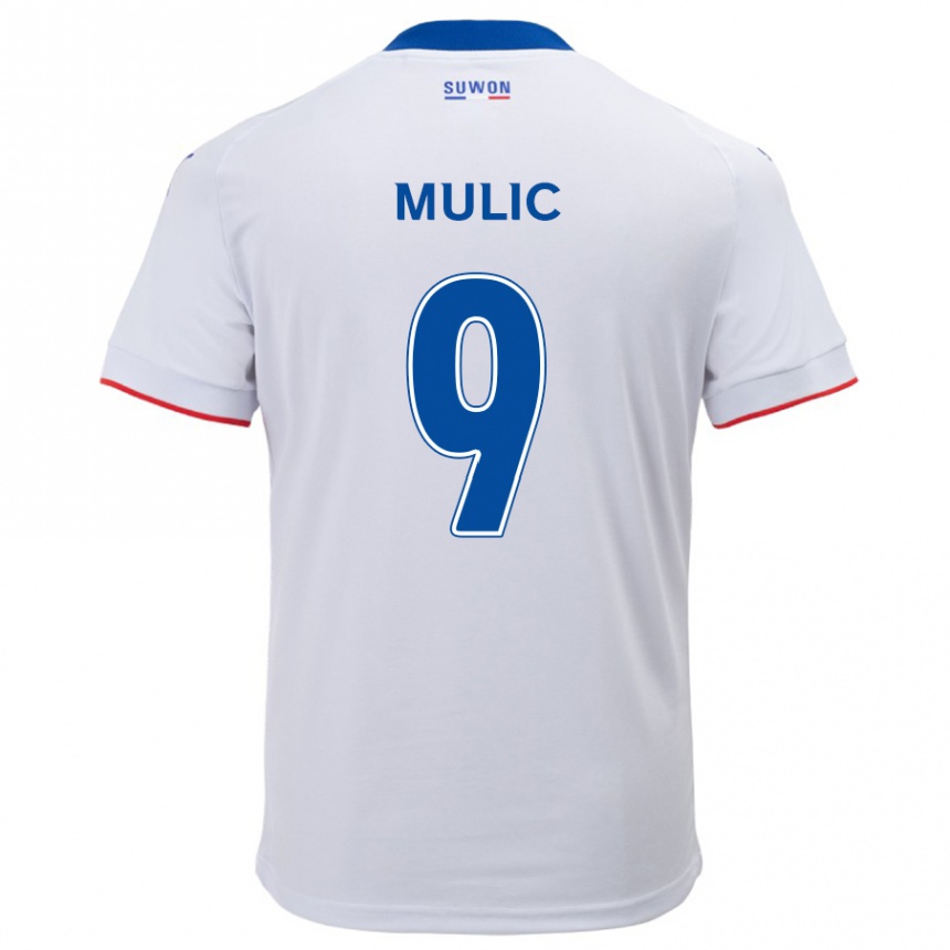 Kids Football Fejsal Mulic #9 White Blue Away Jersey 2024/25 T-Shirt Australia