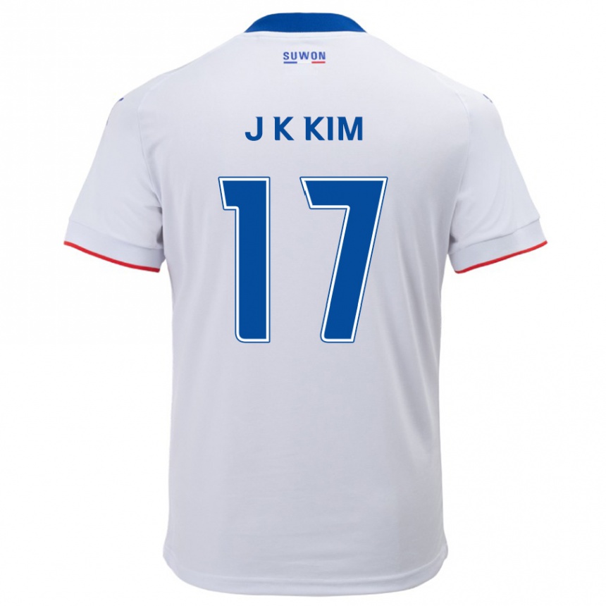 Kids Football Kyeong-Jung Kim #17 White Blue Away Jersey 2024/25 T-Shirt Australia