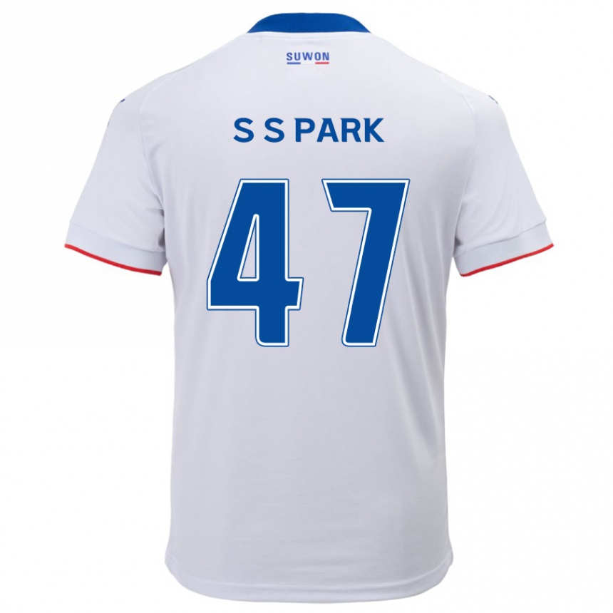 Kids Football Seung-Soo Park #47 White Blue Away Jersey 2024/25 T-Shirt Australia