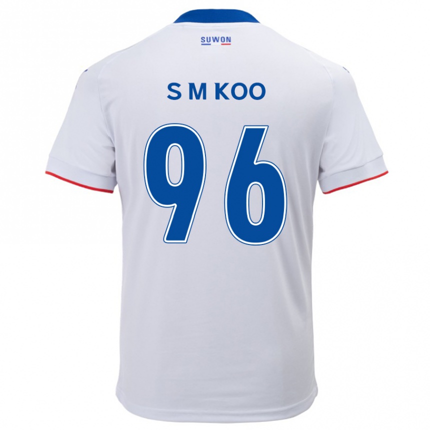 Kids Football Min-Seo Koo #96 White Blue Away Jersey 2024/25 T-Shirt Australia