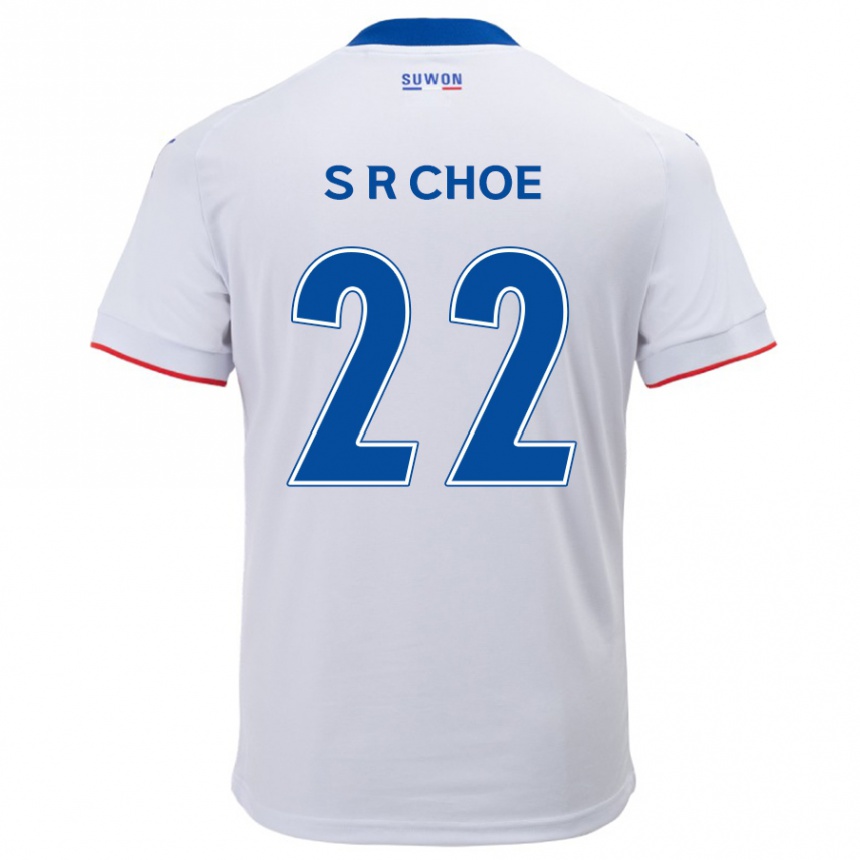 Kids Football Ryun-Seong Choe #22 White Blue Away Jersey 2024/25 T-Shirt Australia