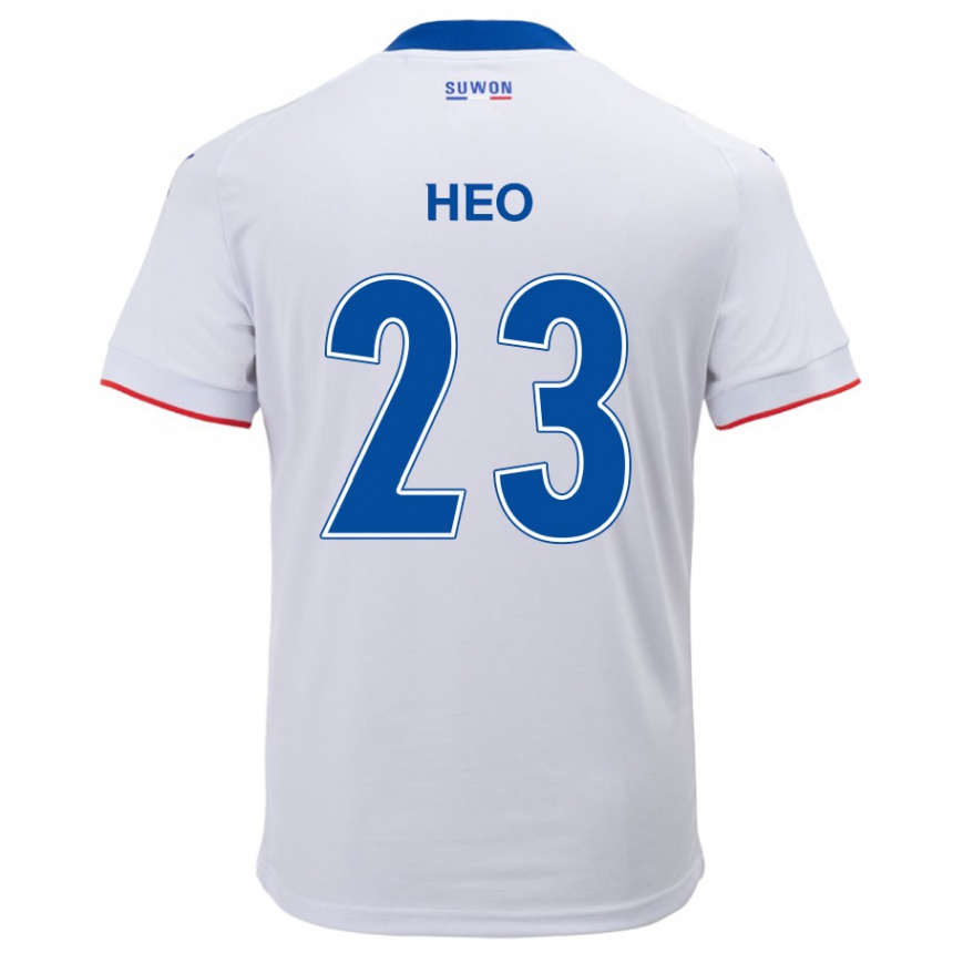 Kids Football Hwan Heo #23 White Blue Away Jersey 2024/25 T-Shirt Australia