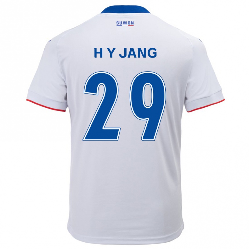 Kids Football Yo-Han Jang #29 White Blue Away Jersey 2024/25 T-Shirt Australia