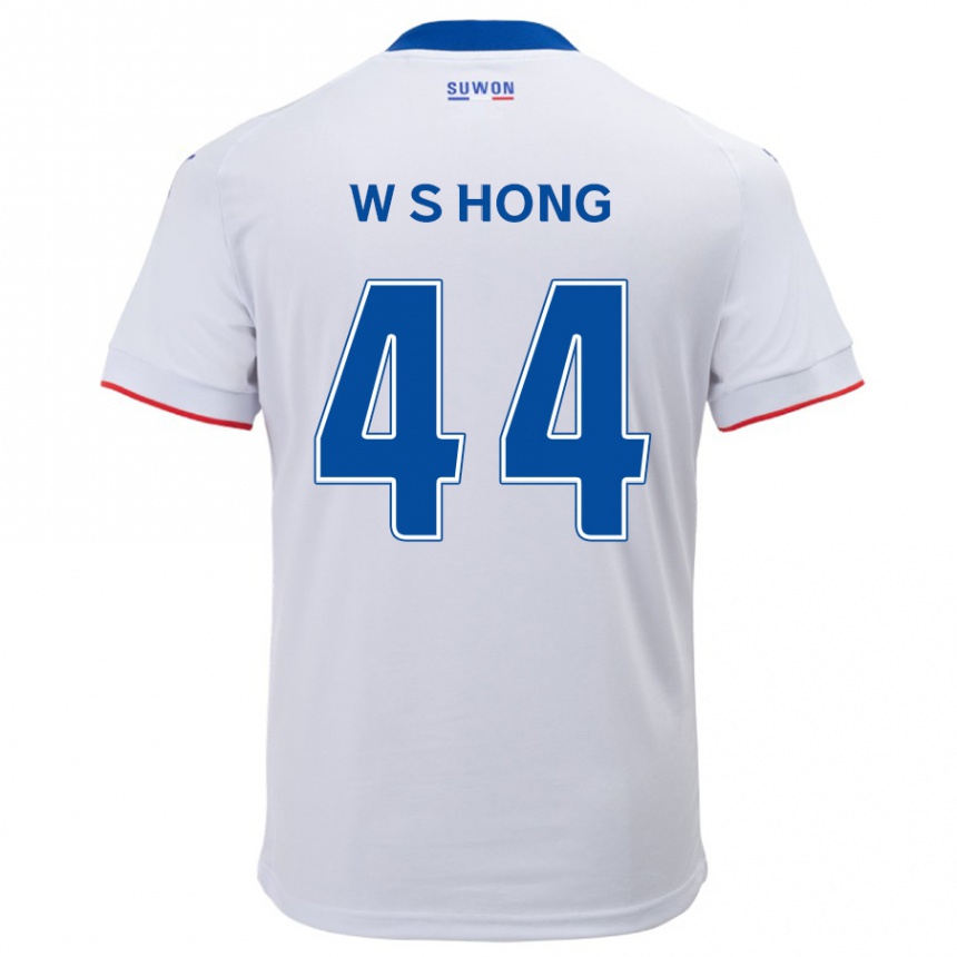 Kids Football Sang-Won Hong #44 White Blue Away Jersey 2024/25 T-Shirt Australia