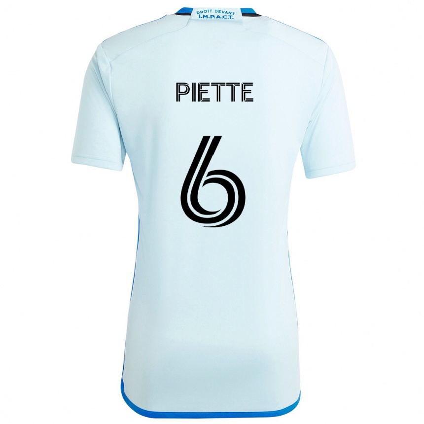 Kids Football Samuel Piette #6 Ice Blue Away Jersey 2024/25 T-Shirt Australia