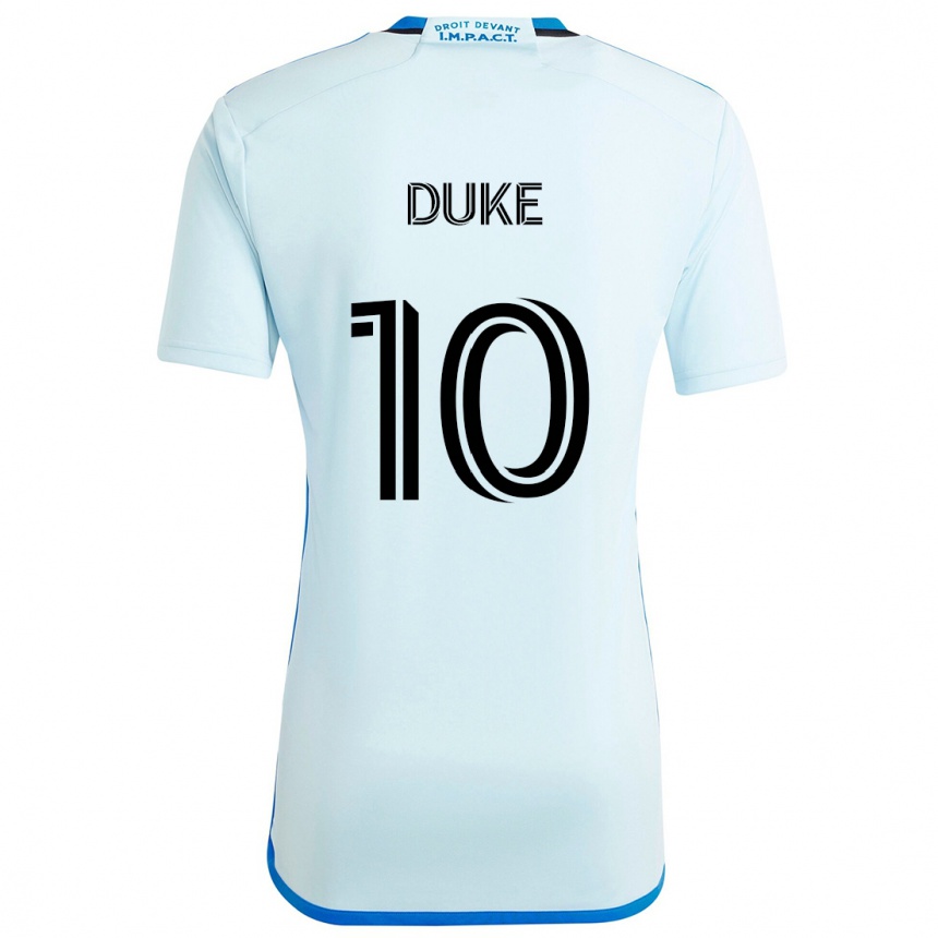 Kids Football Bryce Duke #10 Ice Blue Away Jersey 2024/25 T-Shirt Australia