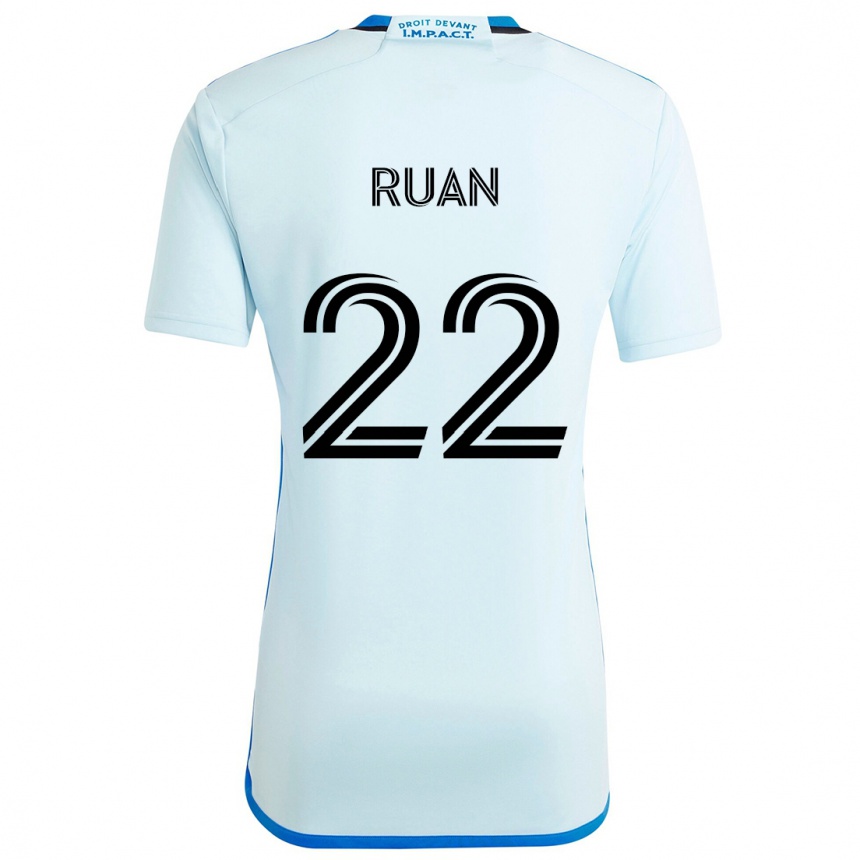 Kids Football Ruan #22 Ice Blue Away Jersey 2024/25 T-Shirt Australia