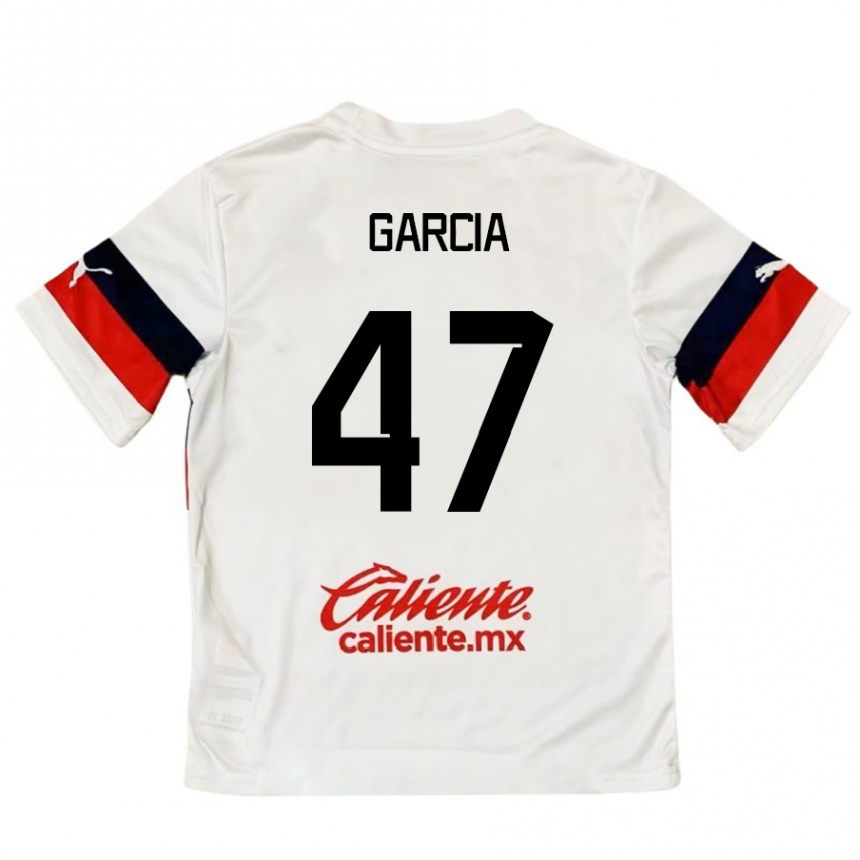 Kids Football Gael García #47 White Red Away Jersey 2024/25 T-Shirt Australia