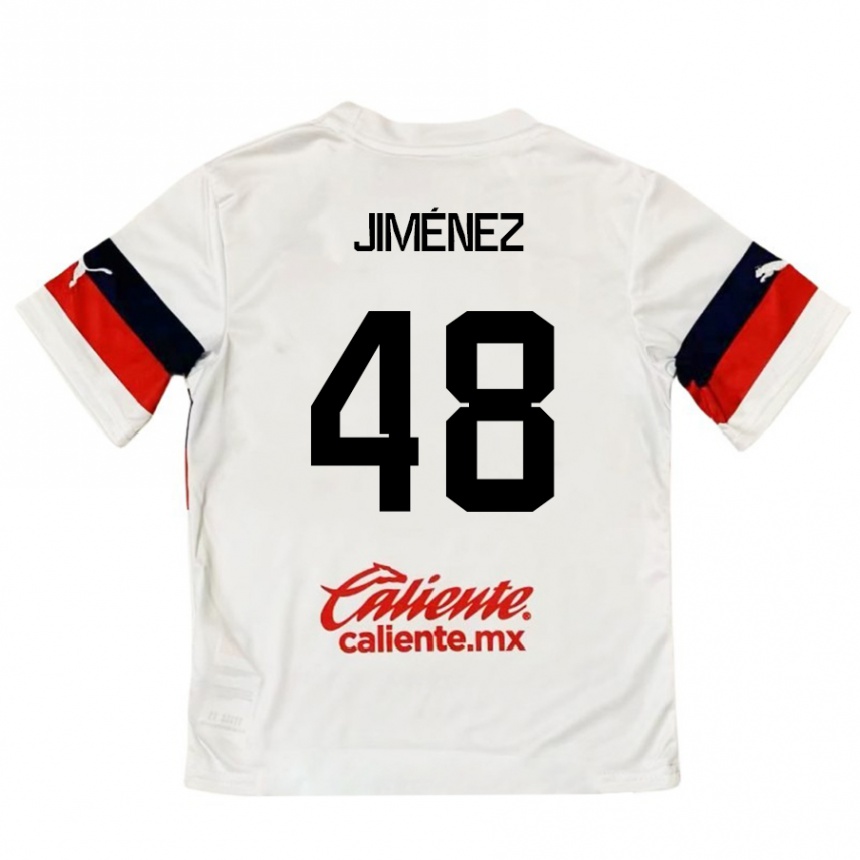 Kids Football Leonardo Jiménez #48 White Red Away Jersey 2024/25 T-Shirt Australia