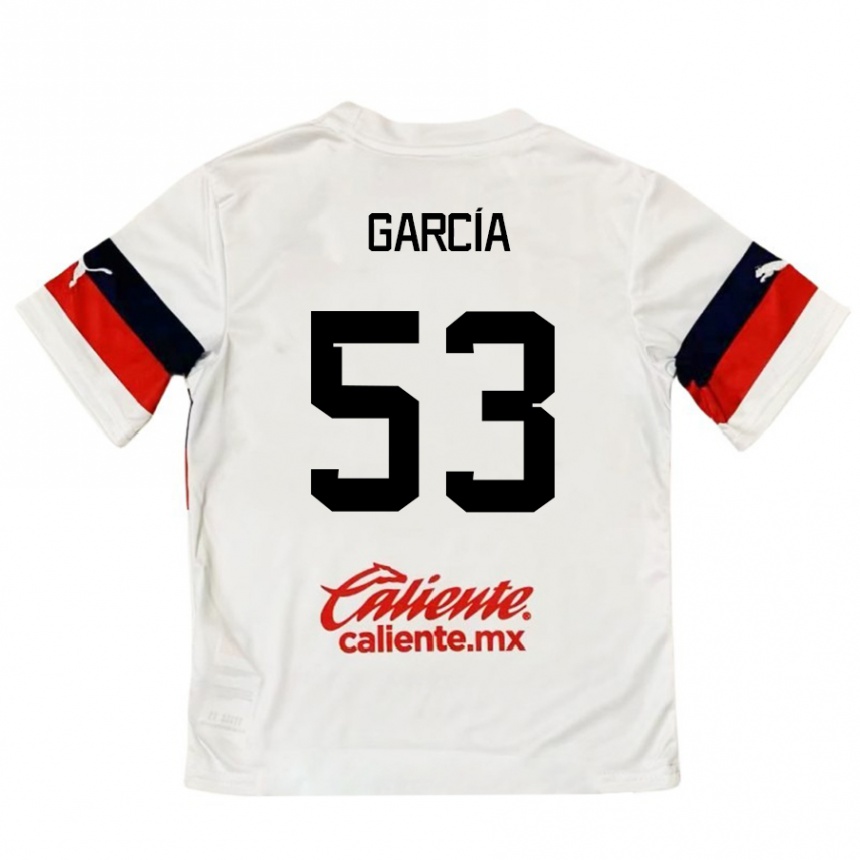 Kids Football Uziel García #53 White Red Away Jersey 2024/25 T-Shirt Australia