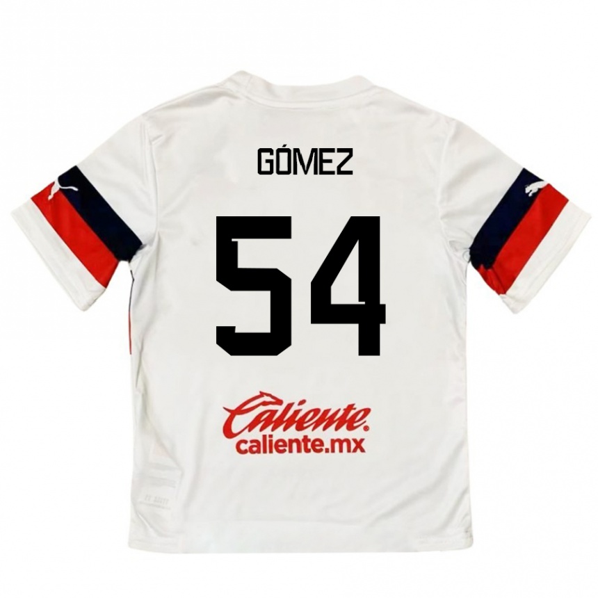 Kids Football Miguel Gómez #54 White Red Away Jersey 2024/25 T-Shirt Australia